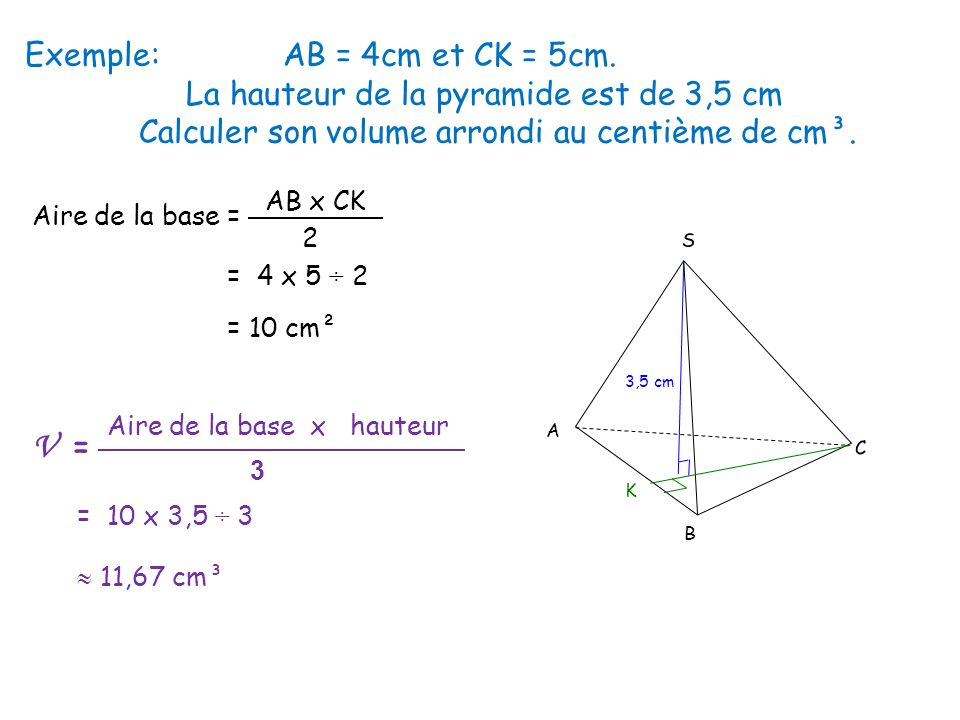 volume d une pyramide a base triangulaire